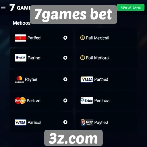 Métodos de pagamento aceitos na 7games bet